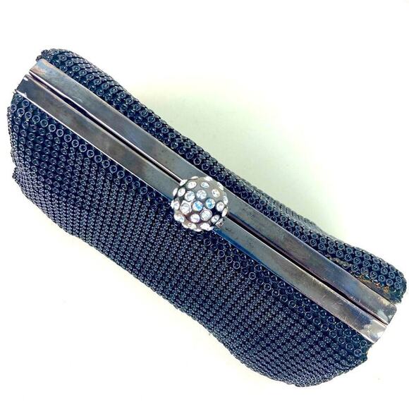 WHITING & DAVIS Crystal Ball Clutch in Black - $310. - Picture 3 of 12